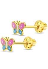 remarkable enamel butterfly stud baby earrings